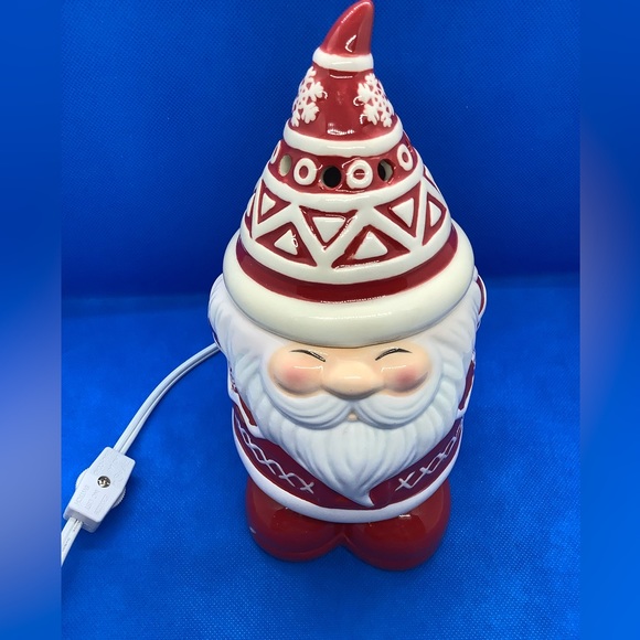 Scentsy Be Jolly Full Size Warmer Santa Gnome Red White Working - Picture 2 of 10